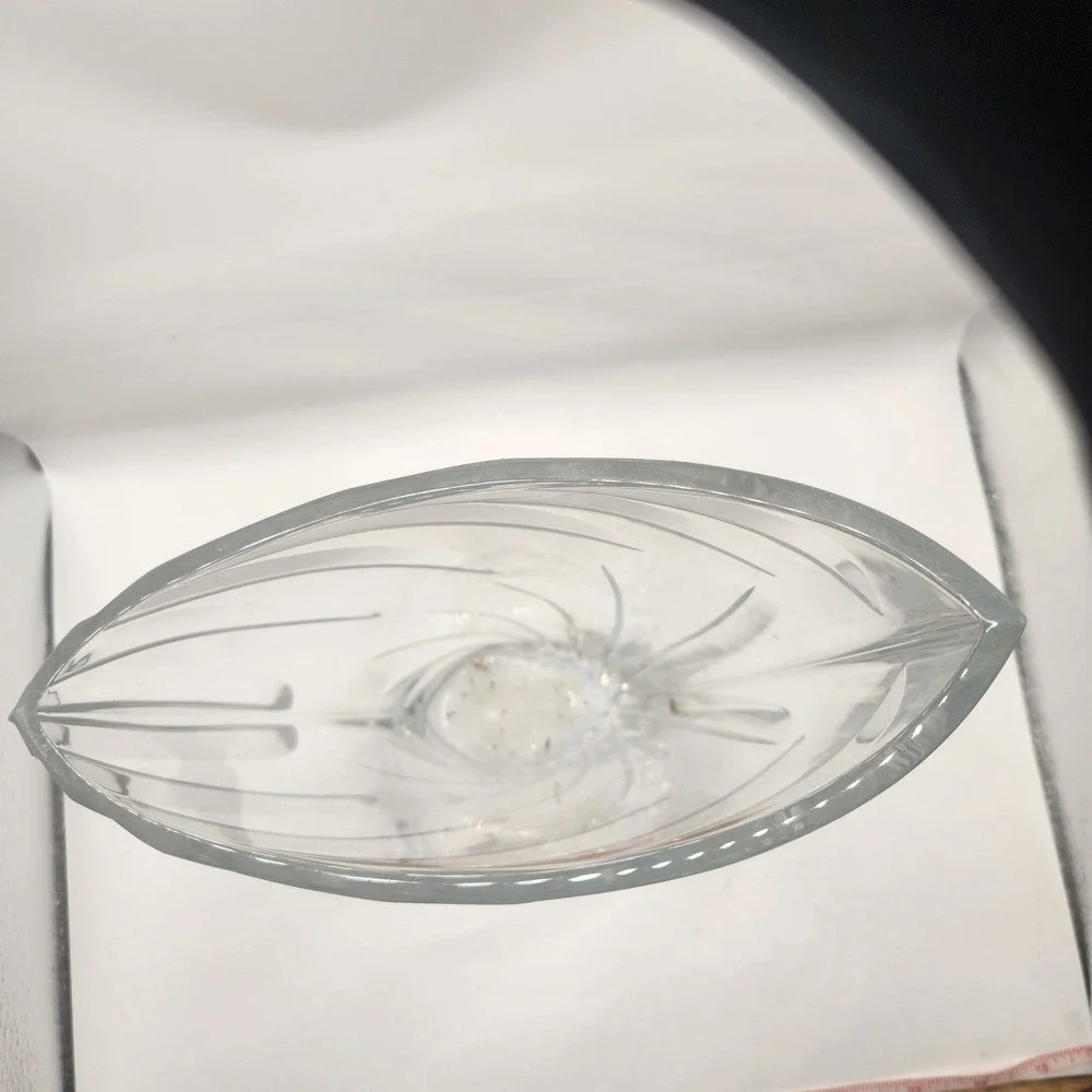 Mikasa Crystal Zephyr Asymmetrical Flared Vase Clear Cut Glass 10 Inch